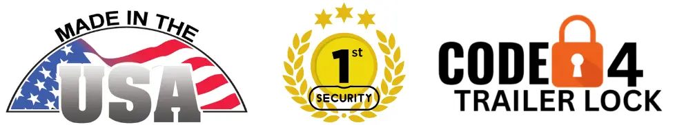 Code 4 Trailer Lock Locks for most Utility Trailers Car Haulers Equipment Trailers Made in USA
